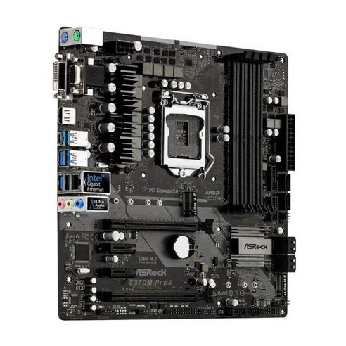 ASROCK Z370M PRO4 8 세대 마더보드 Micro-ATX 지지대 i7-8100 8600K, 한개옵션0