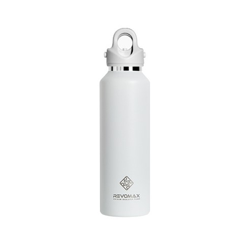 레보맥스v2 원터치 텀블러 대용량 보온보냉 REVOMAX 보온병, 20oz(592ml) 매트화이트