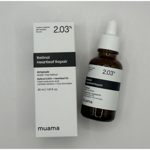 뮤아마 레티놀 어성초 2.03% 순삭 앰플 30ml MUAMA 순삭앰플 뮤아마앰플 뮤아마순삭앰플 피부진정 피부케어 진정앰플 여드름 여드름케어 모공축소 여드름흉터재생, 3개