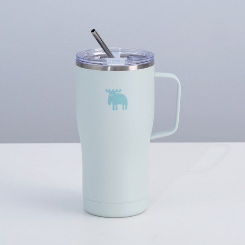 MOZ 스웨덴 316 스텐 진공 머그컵 스텐머그컵 보온머그컵 보온컵, 베이비민트, 1개, 600ml