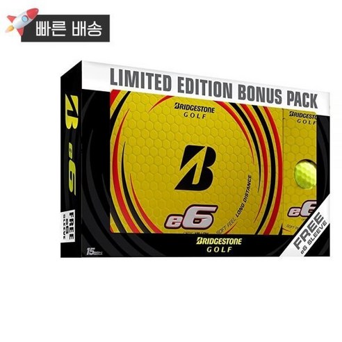 운동화입니다. 짐볼 Bridgestone Golf e6 보너스 팩 옐로우/프리 슬리브 483292