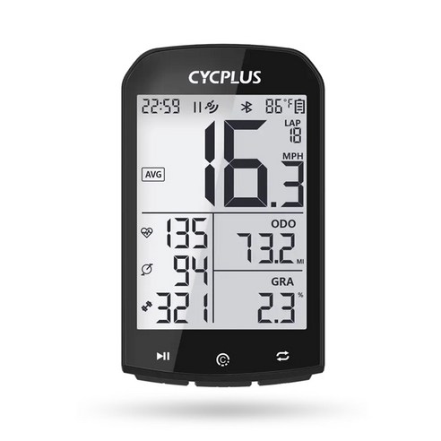 로드 자전거 네비게이션 무선 자전거 속도계 GPS 블루투스 5.0 컴퓨터 CYCPLUS M1 생활방수 거리측정기 M1 1개, M1+Holder Z1