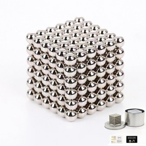 Onsuft 네오큐브 자석볼 5mm 마그네틱볼, 실버, 1개