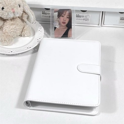 마이스타 현금 저축 챌린지 마카롱 파스텔 바인더 6공 a5 속지20매, 1개, 화이트