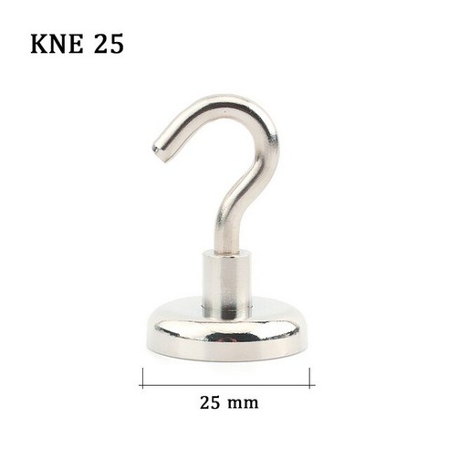 대형자석 1 Pcs 슈퍼 강한 네오디뮴 마그네틱 후크 헤비 듀티 벽걸이 걸이 키 홈 주방, [05] KNE25 Pull Max 22KG, 05 KNE25 Pull Max 22KG