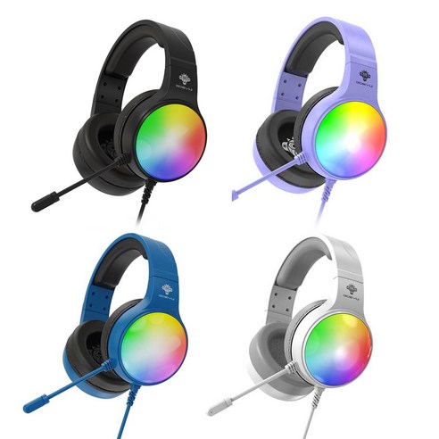 [모음전] 지데빌 G535 AURORA 7.1채널 RGB 게이밍 헤드셋, 퍼플