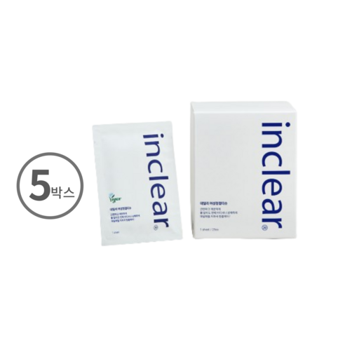 인클리어 데일리 여성 청결 티슈 25p, 150g, 5개