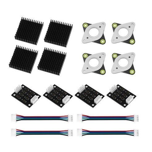 MTSHOP 3d 프린터 교체 부품 Nema 17 stepper moter tl smoother addon 모듈 3d 프린터 부품 액세서리 알루미늄 방열판, 10x12x5cm, 다색