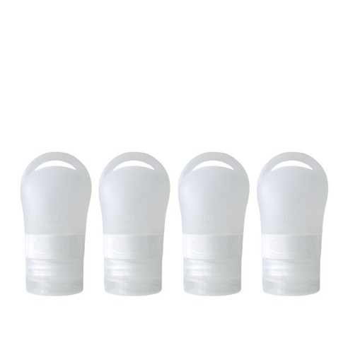 더블와이 여행용 수영 실리콘 공병 고리 화장품 튜브, 4개, 반투명, S (38ml)