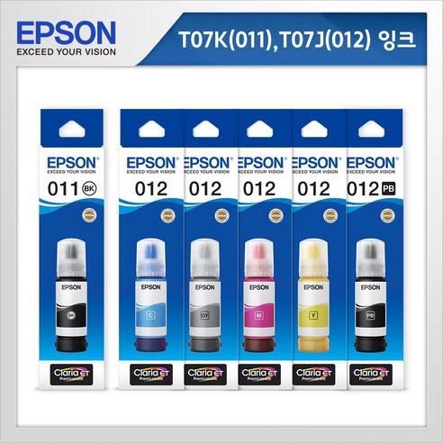 엡손 정품 잉크 T07J/K 시리즈: L8160, L8180 프린터를 위한 최적의 선택, 지금 할인된 가격으로 만나보세요!