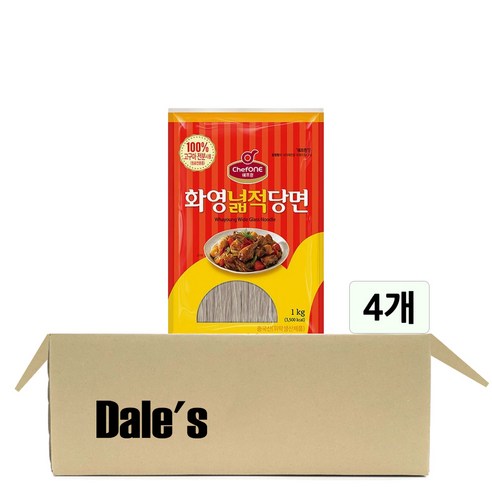 데일즈기획 대상 쉐프원 화영넓적당면, 1kg, 4개