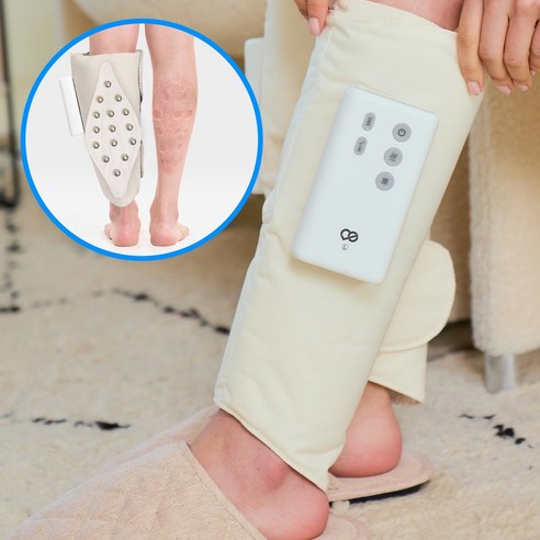에어코즈 종아리 마사지기 다리 발 맛사지 안마기 무선 공기압 온열 마사지 기계, FR-5100아이보리
