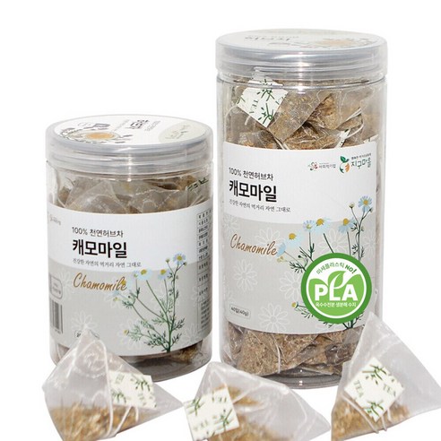 지구마을 옥수수전분 생분해필터 PLA 캐모마일 허브티백차, 1개, 40개입, 1g