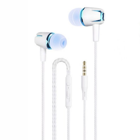 DFMEI EAR -IN -EAR 헤드폰은 Xiaomi Vivo Huawei Honor Oppo 안드로이드 휴대폰 라인 제어 밀 체중베이스를 사용하는 데 적합합니다., 마이클 호출+볼륨 조정 [스카이 블루]