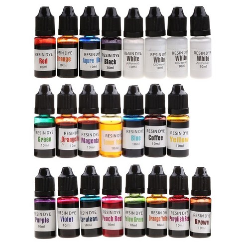 23 색 아트 잉크 알코올 안료 수지 안료 키트 액체 수지 색소 염료