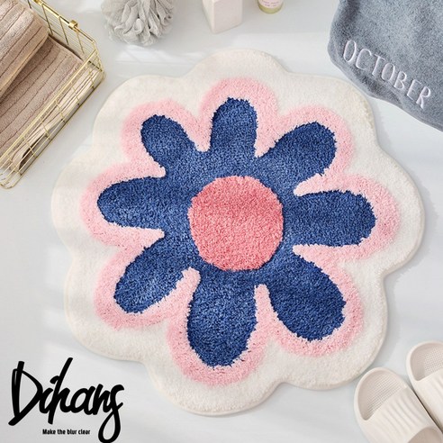 포근함과 아름다움의 조화: 디한스 꽃무늬 인조양털 카페트