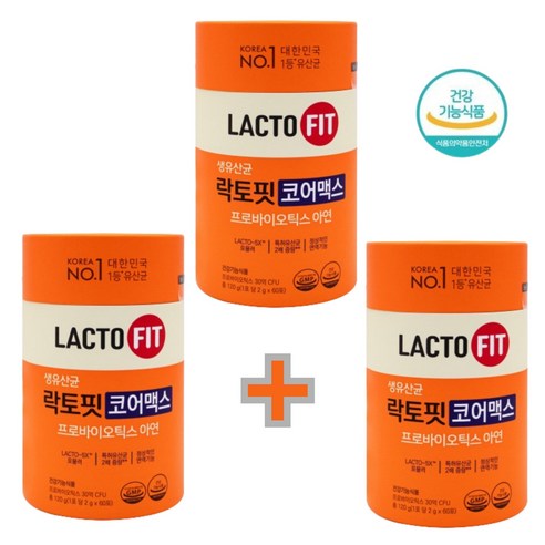 종근당생유산균 락토핏 생유산균 코어 60포 X 5통, 120g, 5개