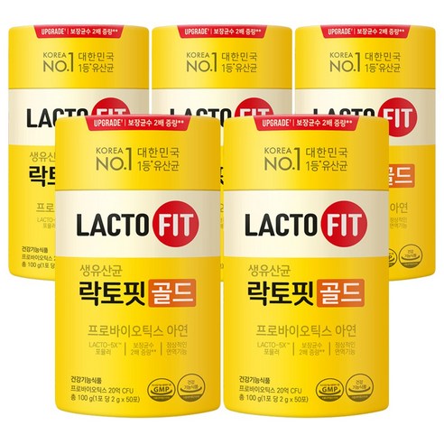 종근당건강 락토핏 골드 프로바이오틱스 20억 아연 50포 1통 총3통 생유산균, 100g, 1개