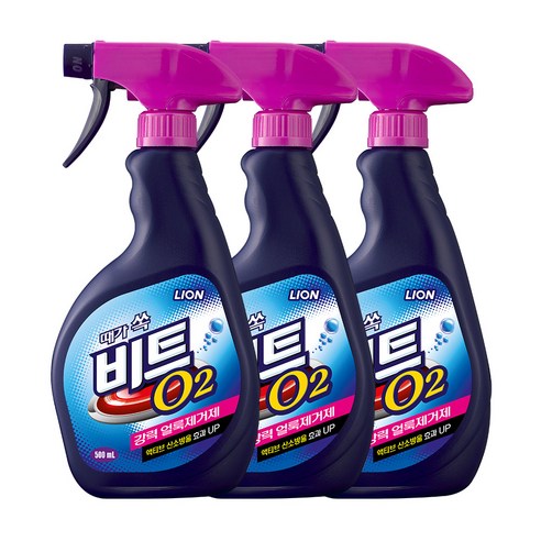 [비트] O2 얼룩제거제 500ml 3개 /칼라 소매 찌든때 강력제거, 상세 설명 참조, 상세 설명 참조, 제품선택:O2 얼룩제거제 500ml x 3개