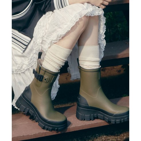 락피쉬웨더웨어 FLATFORM WEAVING RAIN BOOTS MIDDLE - 5color