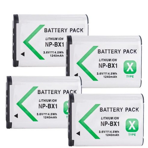 소니 RX100 H400 RX1R HX300 HX400 HX50 M6 M7 X3000R X3000 AS300 에 적합한 NP-BX1 배터리 1250mAh 3.6, 03 파란