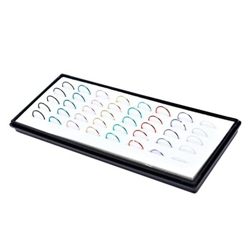 40pcs 코 가짜 후프 8mm 스테인레스 스틸 얇은 피어싱 20g 보석