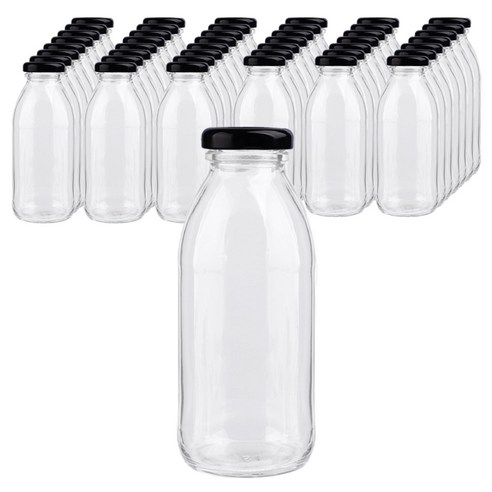 가인글로벌 밀크티300 유리병, 38러그캡 (블랙), 46개, 300ml