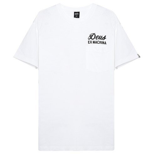 [국내배송] DEUS 데우스 23 BIARRITZ ADDRESS POCKET TEE (T_DMS41065S-WHT) (비아리츠 어드레스 포켓 티)