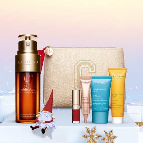 클라랑스튼살크림 [클라랑스] 더블 세럼 50ml 세트(+ 디럭스 4종&파우치), 11월 세트 Best Top5