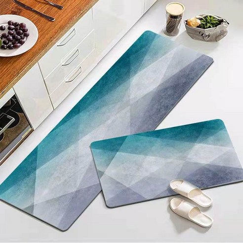 MEIISEO 주방 매트 흡수 예쁜 매트 싱크대 주방 매트, 40*60cm 승진, 기하학