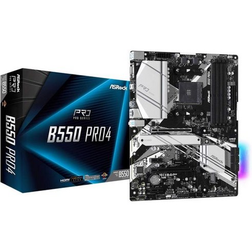 애즈락 B550 PRO4는 3세대 AMD AM4 Ryzen™ / 향후 프로세서 메인보드를 지원합니다