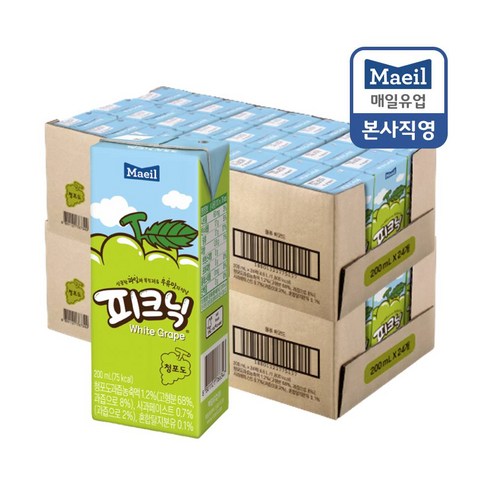 피크닉 청포도, 200ml, 144개