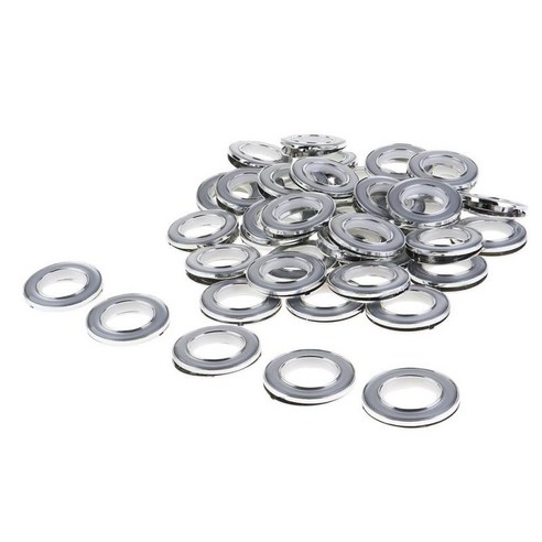 40Pcs 커튼 링 커튼 및 막대 용 교수형 링 내부 직경, 실버, 플라스틱