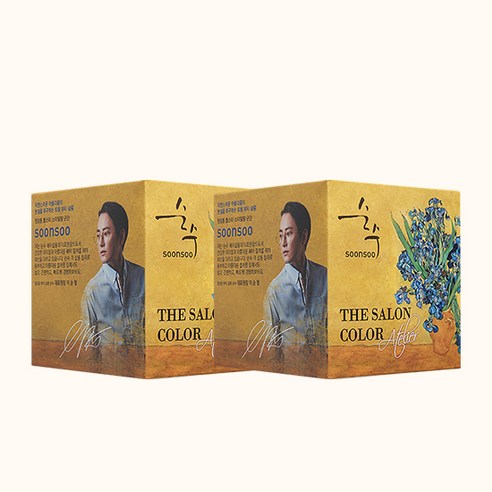 순수 더 살롱 컬러 아뜰리에 염모제, 와인브라운, 2개