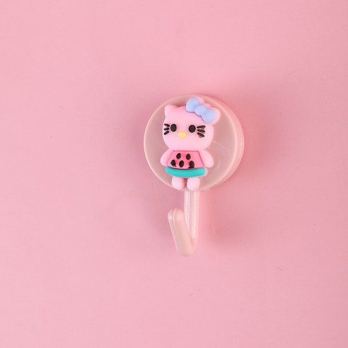 주방 애니메이션 갈고리 펀치 면제 강력 접착제 갈고리 벽걸이식 흔적 승중 창의 귀여운 애니메이션 갈고리, 고양이