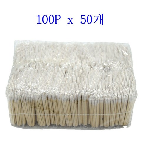 이쑤시개 나무 면봉 뾰족 미세 미용면봉, 50개, 100p