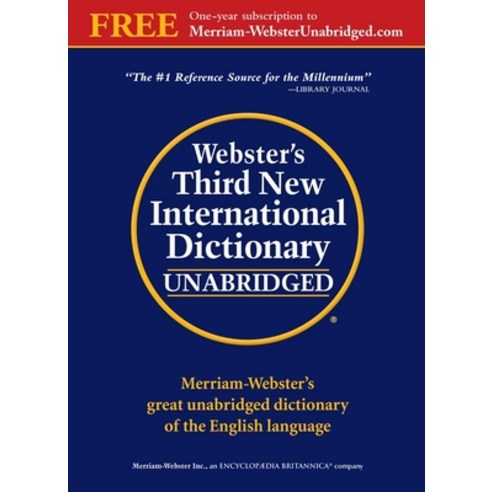 (영문도서) Webster''s Third New International Dictionary [With Access Code] Hardcover, Merriam-Webster, English, 9780877792017