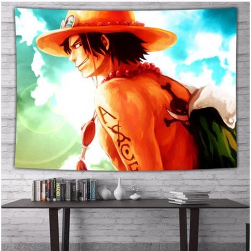 애니 원피스 패브릭 포스터 애니 캐릭터 벽걸이천 집꾸미기 인테리어 소품 벽 침대 장식품 니 원피스 조로 루피 에이스 30종 모음 200*150cm 최신상, 12