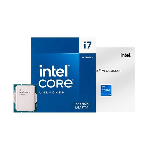 추천상품 인텔 코어14세대 정품 i7-14700K CPU (랩터레이크 리프레시 LGA1700 쿨러미포함)