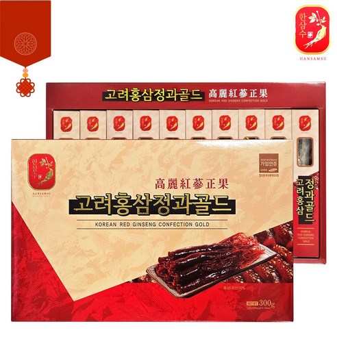 한삼수 고려홍삼 정과 홍삼한뿌리 선물용 추천 300g 3박스