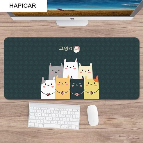 YJQ 귀여운 마우스 패드 Comtuper 데스크 매트 대형 XXL Mousepad Kawaii 게임 Accessoroes 노트북 게이머 키보드 MacBook 방수 Maus 매트, Rose Red
