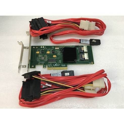 내부 SATA/SAS PCI-e RAID 컨트롤러 카드 SAS LSI 9211-8i 용 8 포트 HBA 케이블 포함, [04] 2개 8087-8482, 04 2pcs 8087-8482