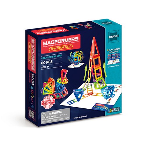 창의력의 날개를 펼쳐주는 마법, 맥포머스 크리에이터 세트 60pcs 맥포머스