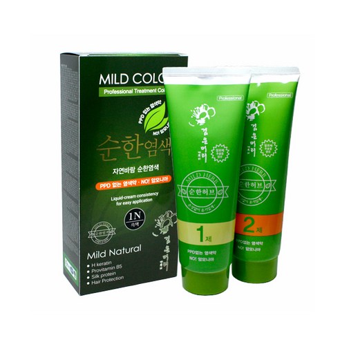 자연바람 순한허브 트리트먼트 칼라크림 염색약 1 2제 150ml, 순한허브 5N자연갈색, 1개