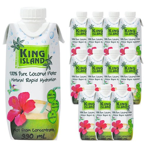 킹아일랜드 코코넛 워터, 330ml, 72개