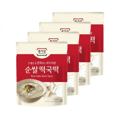 [종가집] 순쌀떡국떡 1kg x 4개
