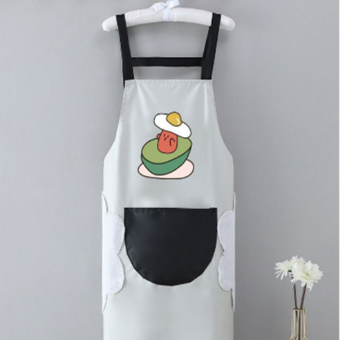 귀여운 카페 미용실 조리 꽃집 다용도 예쁜 앞치마, 1개, 아보가토그레이