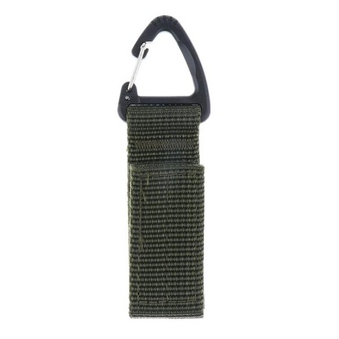 야외 MOLLE 강력한 웨빙 벨트 삼각형 카라비너 ​​클립 후크, 아미 그린, 나일론 플라스틱