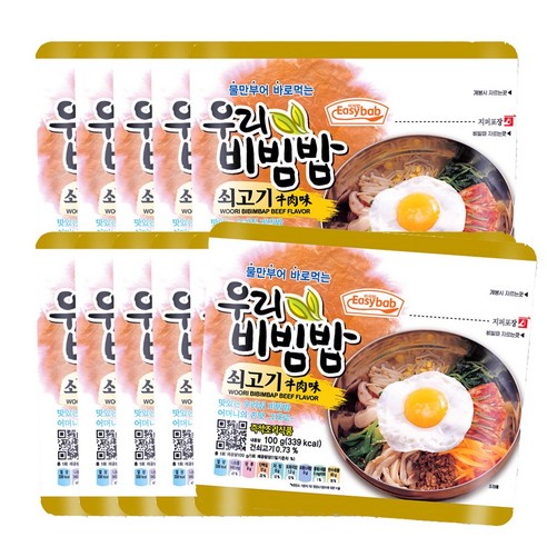 전투식량 초간편 우리비빔밥 소고기맛 10+1개 세트, 100g, 11개