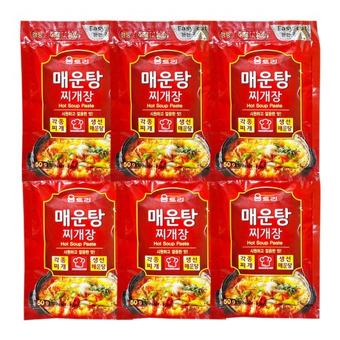 HyLigHt y시원하고 깔끔한 맛 해물 매운탕 각종 찌개장, 50g, 6개